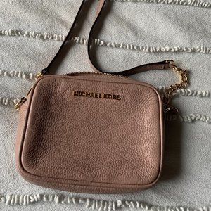 Michael Kors Leather Rose Pink Jet Set Crossbody